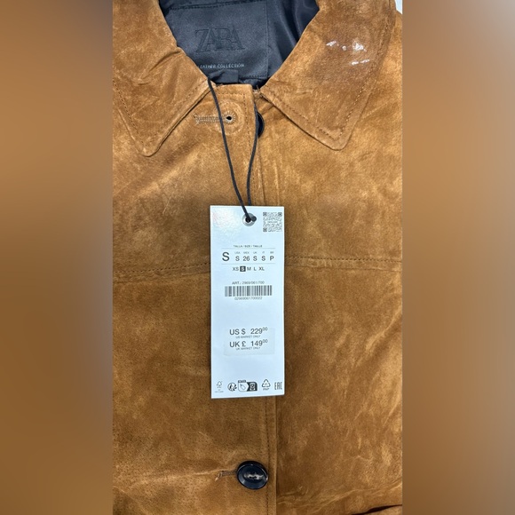 Zara ZW COLLECTION LIMITED EDITION SUEDE LEATHER JACKET - Picture 6 of 6